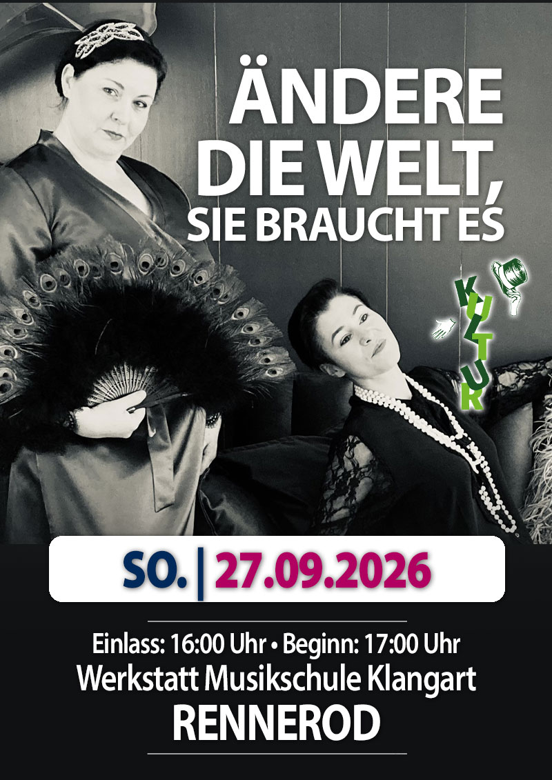 Ändere die Welt, sie braucht es.