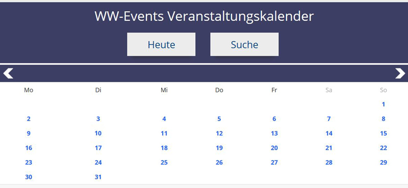 Veranstaltungen und Events suchen
