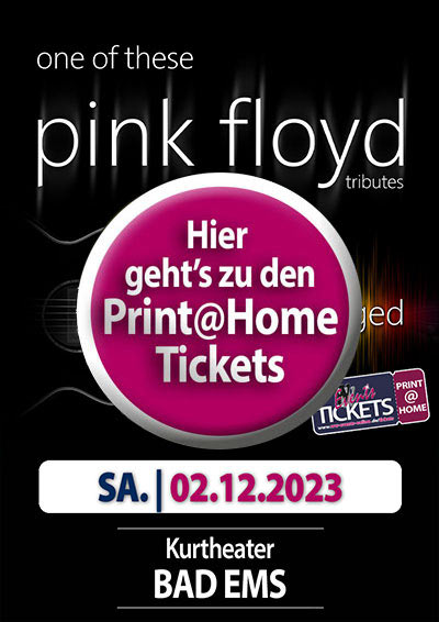 Print@Home-Tickets für One of These Pink Floyd Tributes